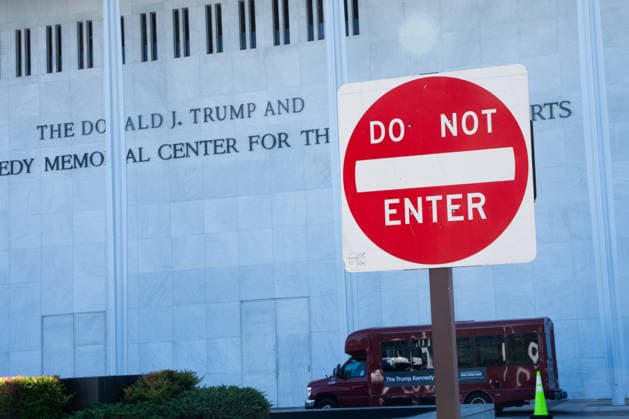 The Donald J. Trump and John F. Kennedy Center for the Performing Arts in Washington, DC on Friday, May 29, 2026. A federal judge ruled that President Trump overstepped his authority by renaming the Kennedy Center after himself, ordering Trump s name to be removed and reversing a decision to close the performing arts center for renovations.  WAP20260529132b AARONxSCHWARTZ