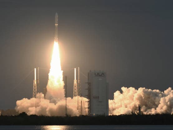 May 29, 2026, Cape Canaveral, Florida, United States: A United Launch Alliance (ULA) Atlas 5 rocket lifts off from pad 41 at Cape Canaveral Space Force Station carrying 29 Amazon Leo satellites in Cape Canaveral, Florida. This is the seventh batch of broadband internet satellites placed into orbit for Amazon by ULA. Cape Canaveral United States - ZUMAs197 20260529_aaa_s197_344 Copyright: xPaulxHennessyx