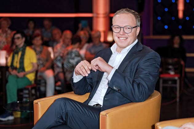 MDR - Riverboat. Mario Voigt ( CDU Ministerpräsident Thüringen ) anläßlich der Aufzeichnung der MDR - Talkshow Riverboat am 29.05.2026 in der Mediacity Leipzig. 20260529SFL0063 *** MDR Riverboat Mario Voigt CDU Prime Minister of Thuringia on the occasion of the recording of the MDR talk show Riverboat on 29 05 2026 at Mediacity Leipzig 20260529SFL0063