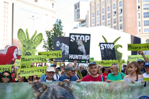 Demonstration Madrid without hunting Demonstration against the new Hunting Law of the Community of Madrid, on May 30, 2026, in Madrid Spain Environmental and animal associations unite for the first time in a march under the slogan Madrid without hunting against the draft Law on Hunting and Inland Fishing that the regional government is currently being processed in the Assembly of Madrid 30 MAY 2026 DEMONSTRATION Jesús Hellí Madrid Madrid Madrid Spain  Copyright: xJesusxHellinx 7560092