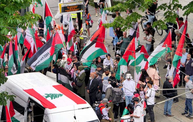 News Bilder des Tages 30.05.2026, Berlin - Deutschland. Demo Pro Palästina Free Palestine an der Eberswalder Straße. *** 30 05 2026, Berlin Germany Demo Pro Palestine Free Palestine at Eberswalder Straße