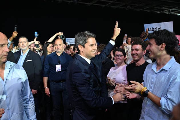 Gabriel Attal Meeting in Paris - France General Secretary of French centrist party Renaissance and candidate for France s 2027 Presidential election Gabriel Attal arrives for a political meeting, in Paris, on May 30, 2026. Photo by Jeanne Accorsini Pool ABACAPRESS.COM Paris France  Copyright: xAccorsinixJeanne Pool ABACAx