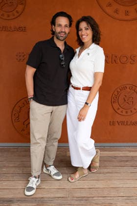 French Open - VIPs Pose At The Village LZ Greg Levy and Laure Cholewa attend the 2026 French Open at Roland Garros on May 30, 2026 in Paris, France. Photo by Laurent Zabulon ABACAPRESS.COM  Copyright: xZabulonxLaurent ABACAx