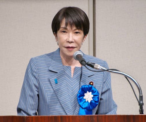 Japan s Prime Minister Sanae Takaichi speaks during the Rally of families of victims kidnapped by North Korea in Tokyo, Japan on Saturday, May 30, 2026.  TKP2026053011 KEIZOxMORI