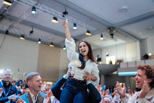 Deutschland: Berlin, FDP, Freie Demokraten, Bundesparteitag, Nadin Zaya, Präsidium *** Germany Berlin, FDP, Free Democrats, Federal Party Conference, Nadin Zaya, Presidium Copyright: xMilenaxRadatzx