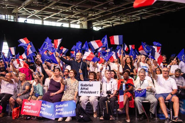 More than 5,000 people attended Gabriel Attals first meeting for the 2027 presidential elections, Porte de Versailles, France, May 30, 2026 Presidential 2027 Gabriel Attals first meeting, Porte de Versailles, France 456889 2026 05 30 Paris France  Copyright: xLenain-VieiraxElisax xSTARFACEx STAR_456889_026
