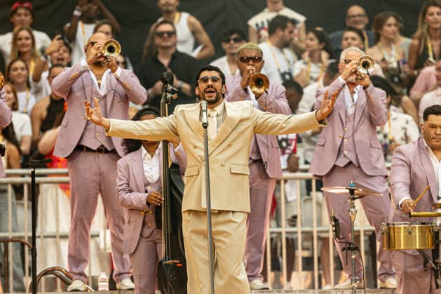 Bad Bunny performs at the Metropolitano Madrid Singer Bad Bunny performs during a concert at the Riyadh Air Metropolitano on May 30, 2026, in Madrid Spain The Puerto Rican artist will perform ten concerts in the capital between May 30 and June 15 as part of his DeBÍ TiRAR MáS FOToS World Tour 30 MAY 2026 CONCERT MUSIC PUERTO RICO PUERTORRICAN SINGER DTMF TOUR WORLD TOUR Madrid Madrid Spain  Copyright: xRicardoxRubiox 7561177