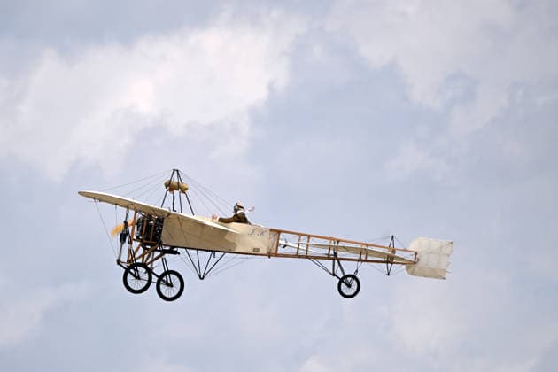 May 30, 2026, Hradec Kralove, Czech Republic: A replica of Jan Kaspar s Bleriot aircraft launched the aviation airshow with its takeoff during the opening ceremony of this year s at the Aviaticka airshow in Hradec Kralove, Czech Republic on May 30, 2026. Jan Kaspar was a famous Czech aviation pioneer. Hradec Kralove Czech Republic - ZUMAr156 20260530_aap_r156_042 Copyright: xSlavekxRutax