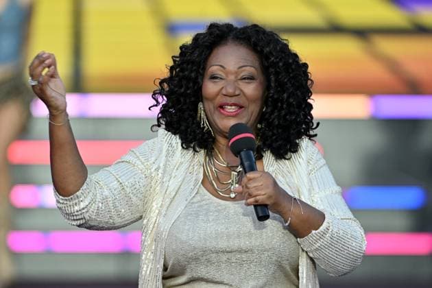 30.05.2026, STARnacht am Neusiedler See im Burgenland (AUT), Seebühne Mörbisch, Im Bild zu sehen: Boney M. feat. Liz Mitchell, *** 30 05 2026, STARnacht am Neusiedler See im Burgenland AUT , Seebühne Mörbisch, In the picture you can see Boney M feat Liz Mitchell,