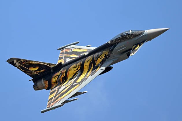 May 30, 2026, Hradec Kralove, Czech Republic: German Typhoon Demo Team of the German Air Force with Eurofighter Typhoon performing at the Aviaticka airshow in Hradec Kralove, Czech Republic on May 30, 2026. Hradec Kralove Czech Republic  - ZUMAr156 20260530_aap_r156_052 Copyright: xSlavekxRutax