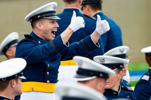 May 30, 2026, Colorado Springs, Co, United States: Cadets celebrate during the U.S. Air Force Academy Class of 2026 graduation ceremony at Falcon Stadium, May 28, 2026 in Colorado Springs, Colorado. A total of 931 cadets received commissions as second lieutenants in the U.S. Air Force and U.S. Space Force. Colorado Springs United States - ZUMAp138 20260530_zaa_p138_002 Copyright: xJonathanxSuni U.S.xAirx