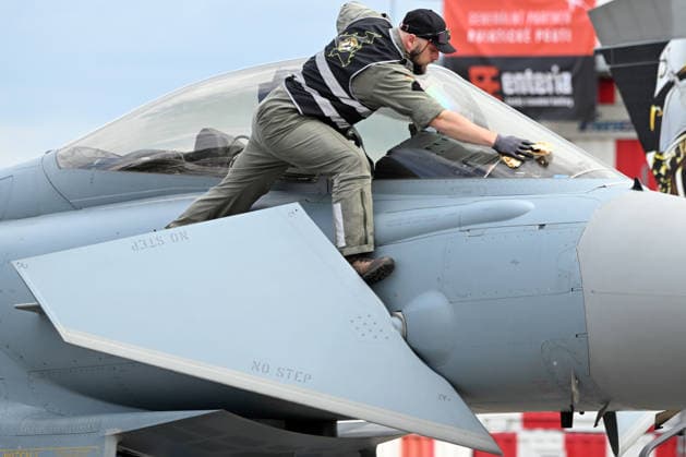 May 30, 2026, Hradec Kralove, Czech Republic: Member of German Typhoon Demo Team prepare take off Eurofighter Typhoon performing at the Aviaticka airshow in Hradec Kralove, Czech Republic on May 30, 2026. Hradec Kralove Czech Republic - ZUMAr156 20260530_aap_r156_065 Copyright: xSlavekxRutax