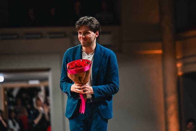 the winner and Ettore Pagano of Italy pictured after the final of the 2026 Queen Elisabeth Cello Competition, at the Brussels Bozar concert hall, Saturday 30 May 2026. This year s edition of the competition for career-starting musicians takes place from 4 to 30 May.  EMILExWINDAL 175504789