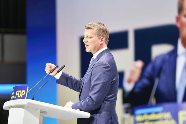 Berlin, Deutschland, 30.05.2026: Estrel: 77. Bundesparteitag der FDP: Henning Höne *** Berlin, Germany, 30 05 2026 Estrel 77 Federal Party Conference of the FDP Henning Höne Copyright: xdtsxNachrichtenagenturx dts_121248