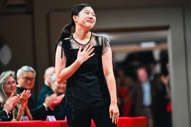 Tae-Yeon Kim of South Korea pictured after finishing in second place at the final of the 2026 Queen Elisabeth Cello Competition, at the Brussels Bozar concert hall, Saturday 30 May 2026. This year s edition of the competition for career-starting musicians takes place from 4 to 30 May.  EMILExWINDAL 175512809