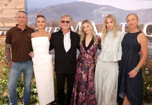Matthew Fox, Beau Garrett, Kurt Russell, Michelle Pfeiffer, Elle Chapman, and Christina Alexandra Voros attend the LA Emmy FYC Official Clips And Conversation For Paramount+ Original The Madison at the Television Academy s Wolf Theatre at the Saban Media Center in North Hollywood on Saturday, May 30, 2026.  LAP20260530279 GREGxGRUDT
