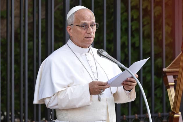 May 30, 2026. Vatican City - POPE LEO XIV leads the World Holy Rosary on the occasion of the conclusion of the Marian month inside the Vatican Gardens at the Vatican. EvandroInetti_via ZUMA Wire Vatican City State - ZUMAi15_ 20260530_zaf_i15_034 Copyright: xEvandroxInettix