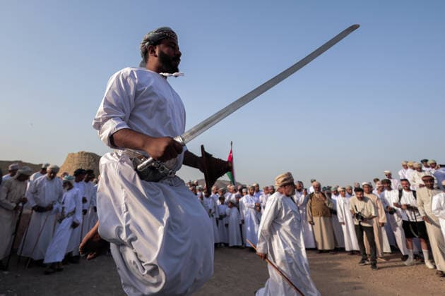 Fanja Azwa Festival in Oman FANJA, OMAN - MAY 30: Hundreds of people gather to take part in the traditional Fanja Azwa cultural event, a centuries-old celebration held during religious holidays, in Fanja, Ad Dakhiliyah region, Oman on May 30, 2026. The event, which has a history spanning more than 500 years, featured mass processions and performances of traditional Omani folk arts. The celebrations concluded with a ceremonial cannon firing. Shady Alassar Anadolu Fanja Oman. Editorial use only. Please get in touch for any other usage.  Copyright: x2026xAnadoluxShadyxAlassarx