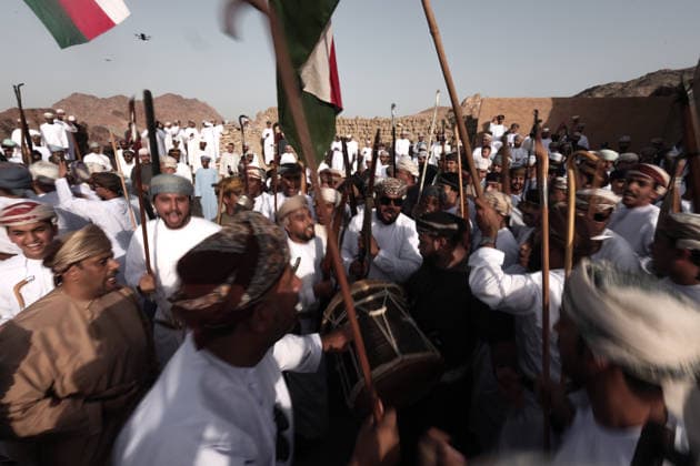 Fanja Azwa Festival in Oman FANJA, OMAN - MAY 30: Hundreds of people gather to take part in the traditional Fanja Azwa cultural event, a centuries-old celebration held during religious holidays, in Fanja, Ad Dakhiliyah region, Oman on May 30, 2026. The event, which has a history spanning more than 500 years, featured mass processions and performances of traditional Omani folk arts. The celebrations concluded with a ceremonial cannon firing. Shady Alassar Anadolu Fanja Oman. Editorial use only. Please get in touch for any other usage.  Copyright: x2026xAnadoluxShadyxAlassarx