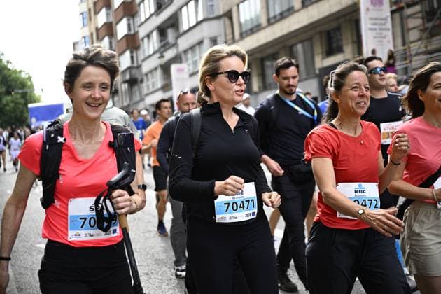 Queen Mathilde of Belgium is walking the 46th edition of the Brussels 20km run, Sunday 31 May 2026 in Brussels.  JASPERxJACOBS 1078047579st