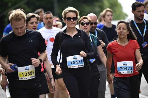 Queen Mathilde of Belgium is walking the 46th edition of the Brussels 20km run, Sunday 31 May 2026 in Brussels.  JASPERxJACOBS 1078047583st