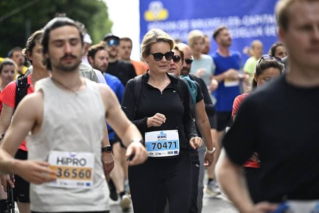 Queen Mathilde of Belgium is walking the 46th edition of the Brussels 20km run, Sunday 31 May 2026 in Brussels.  JASPERxJACOBS 1078047587st