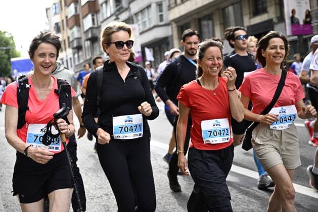 Queen Mathilde of Belgium is walking the 46th edition of the Brussels 20km run, Sunday 31 May 2026 in Brussels.  JASPERxJACOBS 1078047612st
