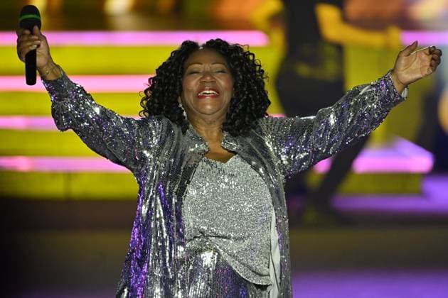 30.05.2026, STARnacht am Neusiedler See im Burgenland (AUT), Seebühne Mörbisch, Im Bild: Boney M. feat. Liz Mitchell, *** 30 05 2026, STARnacht am Neusiedler See in Burgenland AUT , Seebühne Mörbisch, in the picture Boney M feat Liz Mitchell,