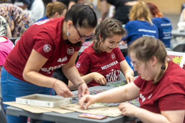 World champion Weronika Huptas from Poland, center, competes at the final day of the time puzzle competition on May 31, 2026, Ostrava, Czech Republic. (CTKxPhoto VladimirxPrycek) CTKPhotoP2026053102022  CTKPhotoP2026053102022