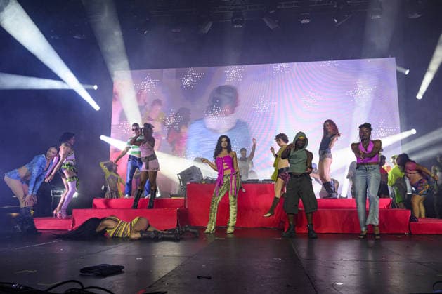 Music Concert - Spring Attitude Festival - 15th Edition Nathy Peluso and dancers perform during the live at Spring Attitude Festival 15th edition Day 2 on stage of Convention Center La Nuvola on May 30,2026 in Rome ,Italy Rome Roma Convention Center Italy Copyright: xRobertoxBettacchix xLiveMediax LPM_2486384