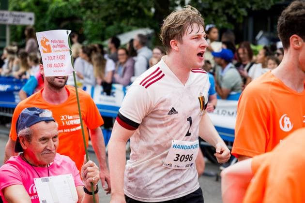 Prince Emmanuel pictured in action during the 46th edition of the Brussels 20km run, Sunday 31 May 2026 in Brussels.  JASPERxJACOBS 1078052591st