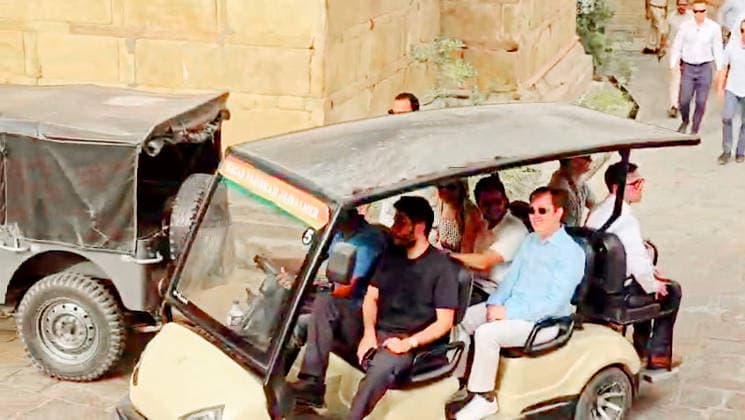 RECORD DATE NOT STATED US President Donald Trump s daughter Tiffany Trump and his son-in-law, Michael Boulos, visit Sonar Fort Jaisalmer, May 31 (ANI): US President Donald Trump s daughter Tiffany Trump and his son-in-law, Michael Boulos, visit Sonar Fort, in Jaisalmer on Sunday. (ANI Video Grab) Jaisalmer Rajasthan India Copyright: xANIx ANI_20260531302