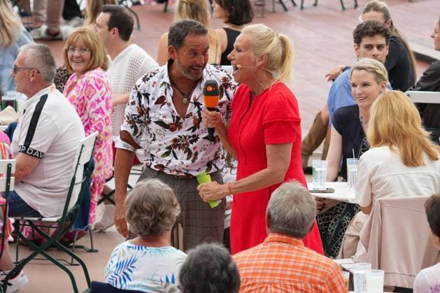 ZDF-Fernsehgarten 2026. Andrea (Kiwi) Kiewel und Markus Schöffl im ZDF Fernsehgarten mit dem Motto Bingo-Party am 31.05.2026 in Mainz. Mainz ZDF Fernsehgarten Rheinland-Pfalz *** ZDF Fernsehgarten 2026 Andrea Kiwi Kiewel and Markus Schöffl in the ZDF Fernsehgarten with the motto Bingo Party on 31 05 2026 in Mainz Mainz ZDF Fernsehgarten Rheinland Pfalz