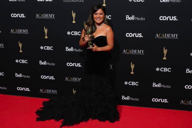 May 31, 2026, Toronto, On, CAN: Hazel Mae holds the Gordon Sinclair Award for Broadcast Journalism at The Canadian Screen Awards in Toronto on Sunday, May 31, 2026. Toronto CAN  - ZUMAc35_ 20260531_zaf_c35_062 Copyright: xChrisxYoungx