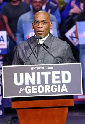May 31, 2026, Atlanta, Georgia, USA: Dr Jamal Bryant speaks at the Jon Ossoff and Keisha Lance Bottoms Rally at The Tabernacle, Atlanta Georgia 5-31-26. This is the first joint appearance by Ossoff and Bottoms, who are partnering as the top of the ticket candidates to get out the vote ahead of November. Atlanta USA  - ZUMAs380 20260531_zep_s380_002 Copyright: xDerekxStormx