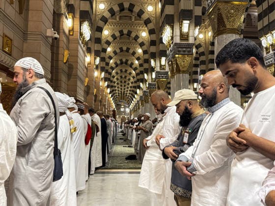 Muslim pilgrims continue to arrive in Medina MEDINA, SAUDI ARABIA - JUNE 1: A view of Muslim pilgrims as they complete their Hajj duties in Mecca and bid farewell to the Kaaba continue to arrive the city that welcomed Prophet Muhammad during the Hijrah (migration) in Medina, Saudi Arabia, on June 1, 2026. Ali Atmaca Anadolu Medina Saudi Arabia. Editorial use only. Please get in touch for any other usage.  Copyright: x2026xAnadoluxAlixAtmacax