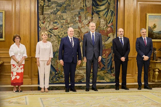 June 1, 2026, Madrid, Madrid, Spain: KING FELIPE VI of Spain receives PRINCE ALBERT II of Monaco Madrid Spain  - ZUMAc260 20260601_zep_c260_005 Copyright: xMikexChicorrox