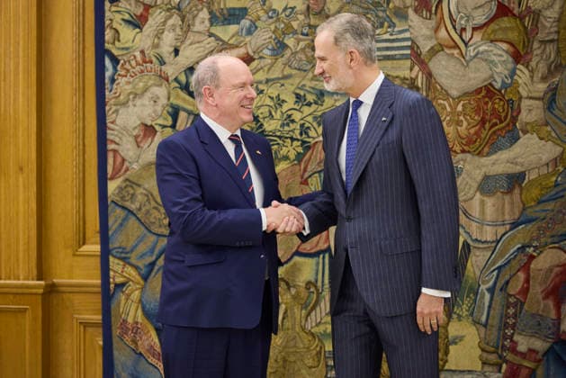 June 1, 2026, Madrid, Madrid, Spain: KING FELIPE VI of Spain receives PRINCE ALBERT II of Monaco Madrid Spain  - ZUMAc260 20260601_zep_c260_009 Copyright: xMikexChicorrox
