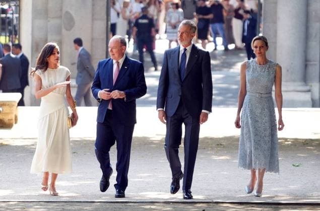 Spanish Queen Letizia, Monaco Prince Alberto II, Spanish King Felipe VI and Monaco Princess Charlene attending 150 anniversary of Primera misión diplomática entre Espana y Monaco in Madrid on Monday, 1 June 2026. Cordon Press 