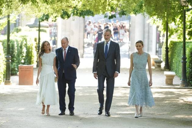 Spanish Queen Letizia, Monaco Prince Alberto II, Spanish King Felipe VI and Monaco Princess Charlene attending 150 anniversary of Primera misión diplomática entre Espana y Monaco in Madrid on Monday, 1 June 2026. Cordon Press 