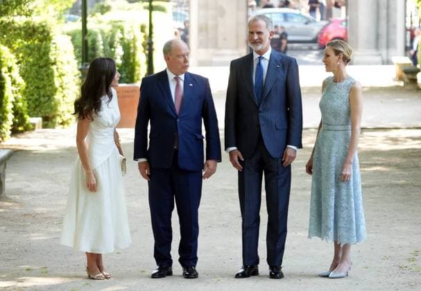 Spanish Queen Letizia, Monaco Prince Alberto II, Spanish King Felipe VI and Monaco Princess Charlene attending 150 anniversary of Primera misión diplomática entre Espana y Monaco in Madrid on Monday, 1 June 2026. Cordon Press 