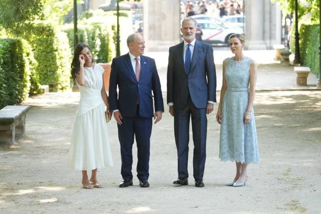 Spanish Queen Letizia, Monaco Prince Alberto II, Spanish King Felipe VI and Monaco Princess Charlene attending 150 anniversary of Primera misión diplomática entre Espana y Monaco in Madrid on Monday, 1 June 2026. Cordon Press 