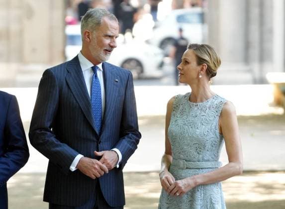 Spanish Queen Letizia, Monaco Prince Alberto II, Spanish King Felipe VI and Monaco Princess Charlene attending 150 anniversary of Primera misión diplomática entre Espana y Monaco in Madrid on Monday, 1 June 2026. Cordon Press 