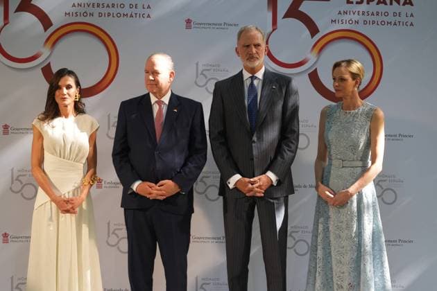 Spanish Queen Letizia, Monaco Prince Alberto II, Spanish King Felipe VI and Monaco Princess Charlene attending 150 anniversary of Primera misión diplomática entre Espana y Monaco in Madrid on Monday, 1 June 2026. Cordon Press 