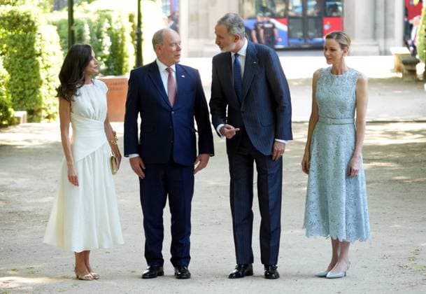 Spanish Queen Letizia, Monaco Prince Alberto II, Spanish King Felipe VI and Monaco Princess Charlene attending 150 anniversary of Primera misión diplomática entre Espana y Monaco in Madrid on Monday, 1 June 2026. Cordon Press 