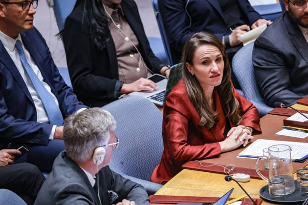 June 1, 2026, New York, New York, USA: RomaniaÃ¢â‚¬â ¢s Minister for Foreign Affairs OANA-SILVIA TOIU addresses the UN Security Council during a briefing on threats to international peace and security following a Russian drone incursion into Romanian airspace, as Council members discuss the wider spillover risks from RussiaÃ¢â‚¬â ¢s war against Ukraine at UNHQ New York USA - ZUMAo116 20260601_znp_o116_071 Copyright: xBiancaxOterox