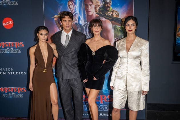 Masters of the Universe Fan Screening, New York, USA - 01 Jun 2026 (L-R) Camila Mendes, Nicholas Galitzine, Alison Brie and Morena Baccarin attend Masters of the Universe Fan Screening at Regal Times Square on June 1, 2026 in New York City. New York United States Copyright: xRonxAdarx xSOPAxImagesx _radar_motu_20260601_01296