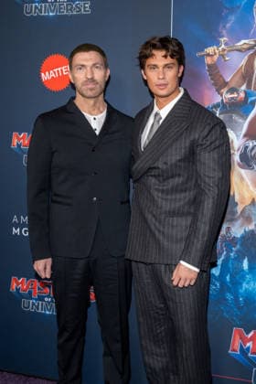June 1, 2026, New York, United States: (L-R) Travis Knight and Nicholas Galitzine attend Masters of the Universe Fan Screening at Regal Times Square on June 1, 2026 in New York City. New York United States - ZUMAs197 20260601_aaa_s197_320 Copyright: xRonxAdarx