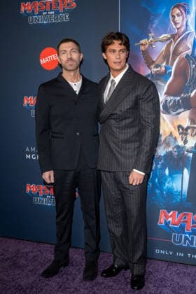 June 1, 2026, New York, United States: (L-R) Travis Knight and Nicholas Galitzine attend Masters of the Universe Fan Screening at Regal Times Square on June 1, 2026 in New York City. New York United States  - ZUMAs197 20260601_aaa_s197_310 Copyright: xRonxAdarx