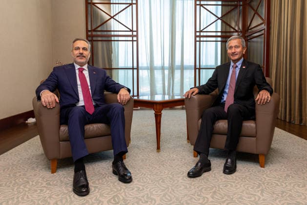 Turkish Foreign Minister Hakan Fidan in Singapore SINGAPORE - JUNE 02: Turkish Foreign Minister Hakan Fidan (L) meets with Singapore s Minister of Foreign Affairs, Vivian Balakrishnan (R) during an official visit in Singapore, on June 02, 2026. Mustafa Hatipoglu Anadolu Singapore Singapore. Editorial use only. Please get in touch for any other usage.  Copyright: x2026xAnadoluxMustafaxHatipoglux